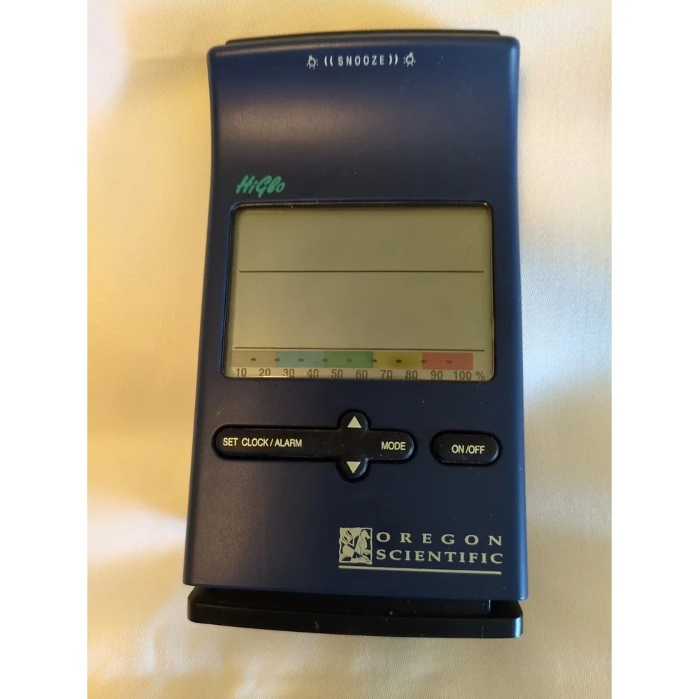 Oregon Scientific Hi-Glo Alarm Clock RA2000‎ Battery Operated Tested & Working